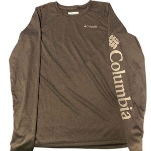 Columbia Men's Long Sleeve Gray T-Shirt Size L Outdoor Casual